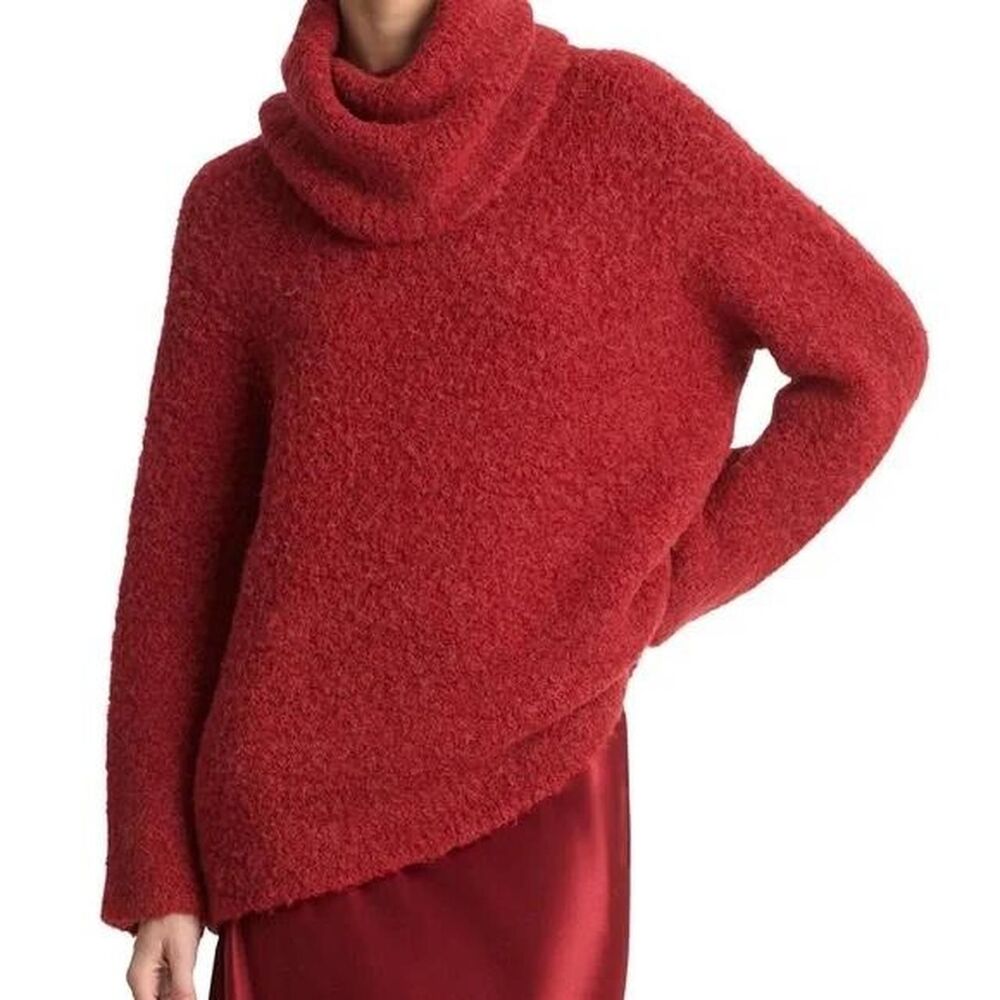 NWT Vince Boucle Alpaca Wool Oversized Turtleneck Sweater Quiet Luxury XS